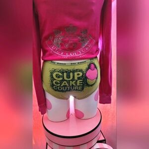 Vintage Cupcake Couture Pink and Green Boyshort Panty